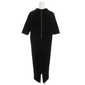 BALLSEY ニットワンピース ロング 36 五分袖 黒 ブラック 11-06-14-06103 /GV GY58