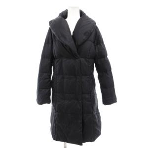 ロング ダウンコート 38 紺 ネイビー ショールカラー GGO-3309-B /UO GY58