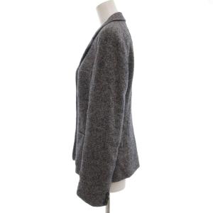 Max Mara ツイード ジャケット シルク混 42 グレー系 /UO GY58