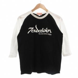 Tシャツ S 黒 ブラック 白 ホワイト ラグランスリーブ ロゴプリント /UO GY58