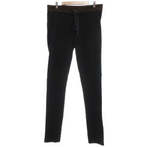 パンツ ウール ドローストリング バイカラー S 黒 ブラック /UO GY58