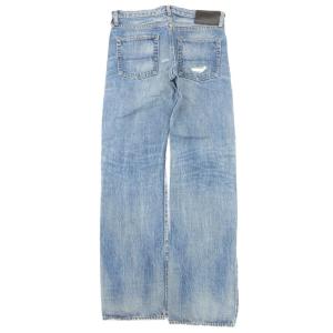 wjk クラッシュ リペア デニムパンツ ストレート ダメージ加工 L インディゴブルー /UO GY58