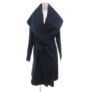 スプリングコート ガウン ベルト付き M 紺 ネイビー /UO GY58