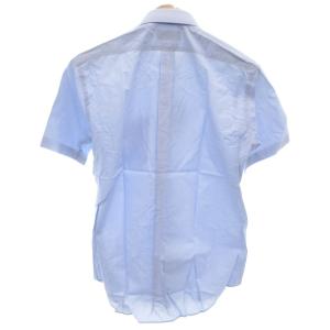 MAKER'S SHIRT 鎌倉 タグ付き ワイシャツ M ライトブルー ストライプ柄 半袖 /KR GY61
