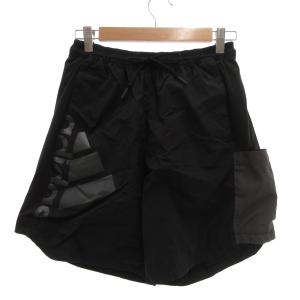 ショーツ ハーフパンツ カーゴポケット スリーライン M 黒 ブラック /JS GY61