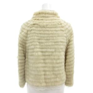 FRANCO FERRARO 美品 ファージャケット ラビットファー 毛皮 2 白 ホワイト ノーカラー /YJ GY61