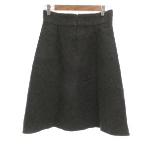 JIL SANDER フレアスカート 40 グレー ひざ丈 ウール /HW GY61