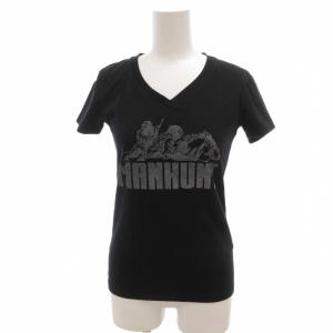 Tシャツ S 黒 ブラック Vネック グラフィックプリント 半袖 /HW GY61