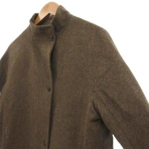 yoshie inaba スタンドカラーコート カシミヤ 9 ブラウン カーキ系 B0344FWC247 /UO GY61
