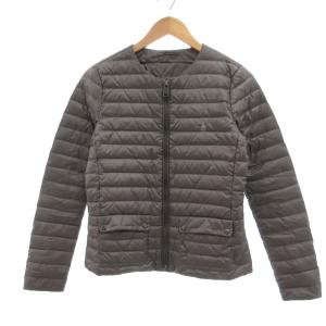 インナーダウンジャケット グレー ノーカラー キルティング /UO GY61