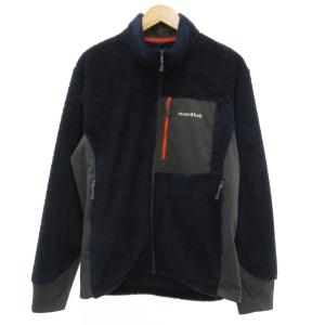 フリースジャケット ブルゾン ロゴ刺繍 XL 紺 ネイビー /JS GY61