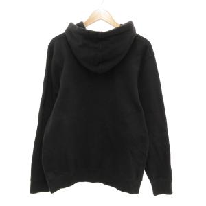 STUSSY スウェットパーカー トレーナー プリント M 黒 ブラック /JS GY61