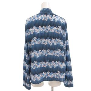 LAURA ASHLEY タグ付き セットアップ ボウタイ ブラウス 長袖 スカート 花柄 13 ブルー系 /UO GY61