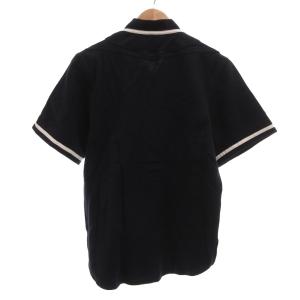 WAREHOUSE ベースボールシャツ 阪神タイガース ウール ロゴ ワッペン 紺 ネイビー /JS GY61