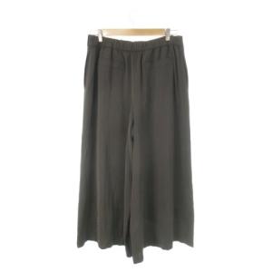 Leilian ワイドパンツ 13 チャコール グレー 無地 タック入り 長丈 /CK39 GY58