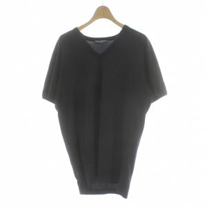 Tシャツ 48 黒 ブラック Vネック 半袖 無地 /PP GY58