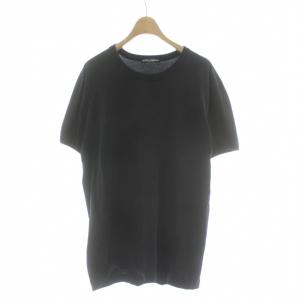 Tシャツ 48 黒 ブラック 無地 ラウンドネック 半袖 /PP GY58