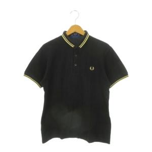 KNIT POLO SHIRT ニットポロシャツ 半袖 ロゴ L ブラック FZ1826 /KH