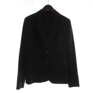 テーラードジャケット ウール混 シングル 2B 総裏地 6 黒 ブラック 341106 /XZ GY60