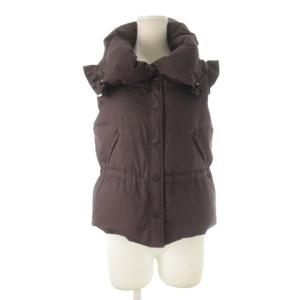フリルカラー ダウンベスト ドロスト 40 M 紫 パープル /CK13 GY60