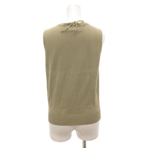 MM6 Maison Margiela ノースリーブニット カットソー カレンダータグ リボン S カーキ /JS GY60