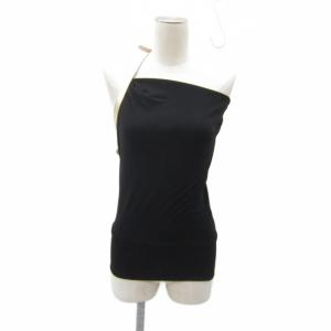 ベアトップ ワンショルダー 38 M 黒 ブラック 無地 ノースリーブ /SY41 GY58