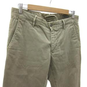 INCOTEX チノパンツ アンクル丈 カーキ 無地 145100 90664 433 /MA3 GY58