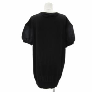 franche lippée ブラック black チュニック ニット 大きいサイズ FL5 15号 黒 ブラック ラウンドネック 半袖