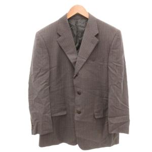 LANVIN セットアップ スーツ テーラードジャケット パンツ スラックス ストライプ柄 3つボタン 50R グレー