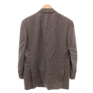 LANVIN セットアップ スーツ テーラードジャケット パンツ スラックス ストライプ柄 3つボタン 50R グレー