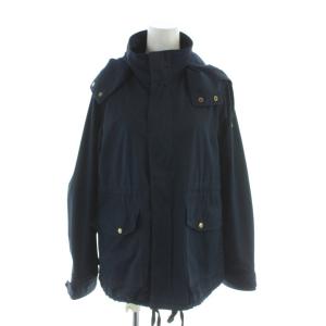 ジャケット マウンテンパーカー 38 紺 ネイビー フード付き ドローコード フラップポケット /KW
