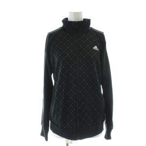 トラックジャケット ジャージ 長袖 水玉 ドット L 黒 ブラック /KW GY58