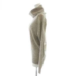 JOHN SMEDLEY セーター カットソー ウール 38 茶 ブラウン 無地 タートルネック 長袖 /KW GY57