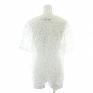 VALENTINO Tシャツ カットソー 半袖 レース クルーネック VLTNロゴ XS 白 ホワイト /XZ