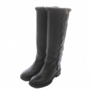 ムートンブーツ ボア 38.5 ブラック