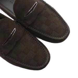 LOUIS VUITTON ダミエ ドライビングシューズ 6.5 ブラウン