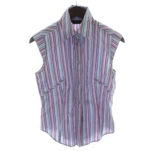 シャツ ブラウス ノースリーブ 40 ピンク 水色 ライトブルー /KW GY58