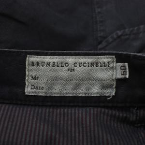 BRUNELLO CUCINELLI ショートパンツ ハーフパンツ カーゴ ジップフライ 50 紺 ネイビー /XZ GY57