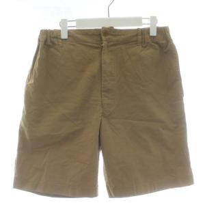 ハーフパンツ ショートパンツ イージー ジップフライ 46 茶色 ブラウン /XZ GY57