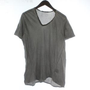 Tシャツ カットソー 薄手 半袖 クルーネック M グレー /XZ GY57