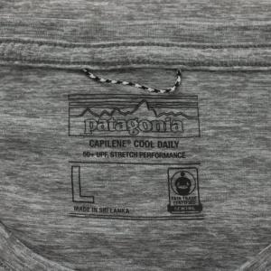 Patagonia Tシャツ カットソー 半袖 クルーネック ロゴ プリント L グレー /XZ GY57