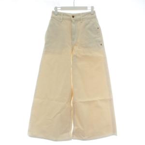 デニムパンツ ジーンズ ワイド ジップフライ 25 白 ホワイト /XZ GY57
