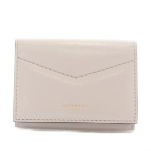 エッジ ウォレット 財布 三つ折り ミニ レザー ロゴ ピンク /XZ