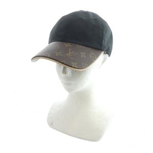 M76529 キャップ LVゲットレディー モノグラム レザー ナイロン シルク ブラウン