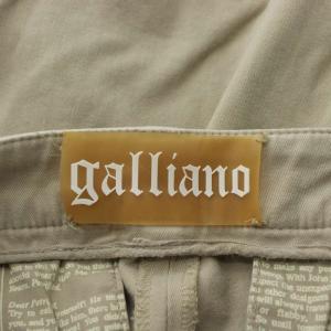GALLIANO ジョッパー クロップドパンツ ひざ丈 裾リブ 26/40 ベージュ /XZ GY57