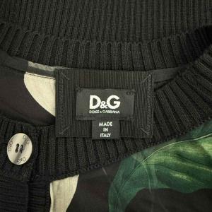 D&G カーディガン ニット 絹 シルク ウール 長袖 シースルー 花柄 総柄 38 黒 ブラック /XZ GY57