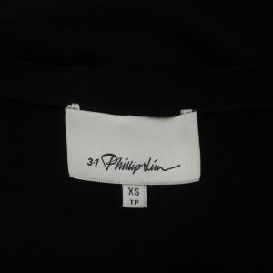 3.1 phillip lim カーディガン ウール 絹 シルク 長袖 Vネック 袖シアー 比翼ボタン XS 黒 ブラック /XZ GY57