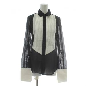 シャツ ブラウス シースルー ブラック ホワイト