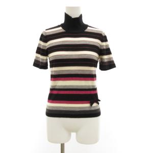 SONIA SONIA RYKIEL アンサンブルニット セーター 長袖 半袖 ボーダー ラメ 38 黒 ブラック 白 ホワイト ピンク /JS
