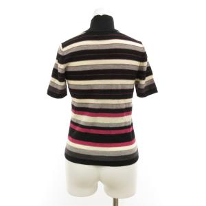 SONIA SONIA RYKIEL アンサンブルニット セーター 長袖 半袖 ボーダー ラメ 38 黒 ブラック 白 ホワイト ピンク /JS